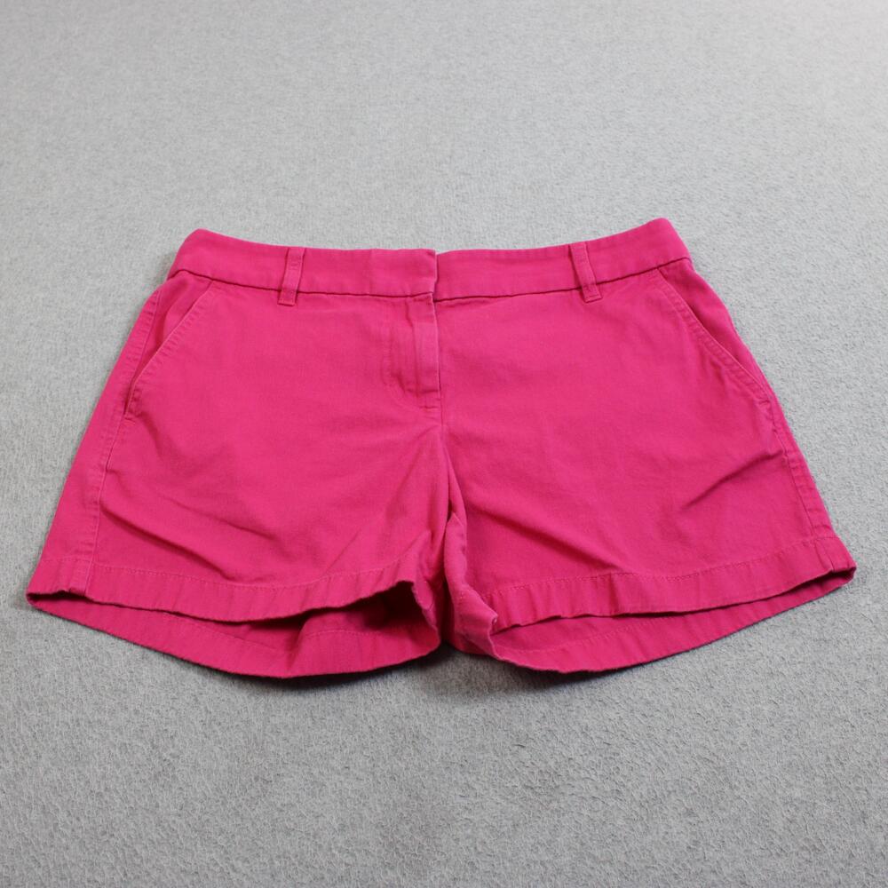 J Crew Shorts Women 6 Pink Chino Cotton Pockets Coastal Boho Beach Colorful Comf